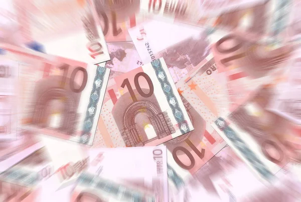 Eurobiljetten Textuur Radiaal Vervagen — Stockfoto