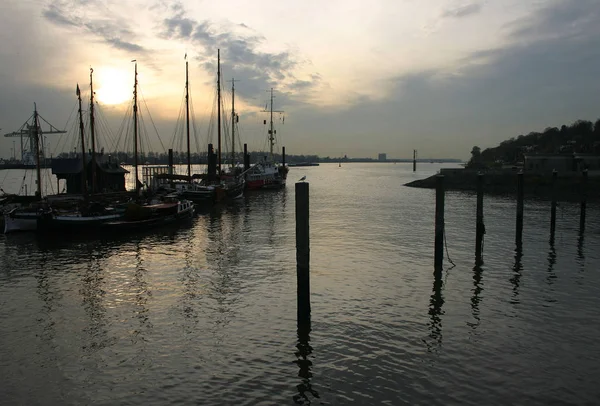 Hafen Hafen Mit Angedockten Segelbooten — Stockfoto