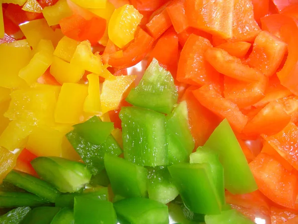 Vista Verduras Frescas Picadas — Foto de Stock