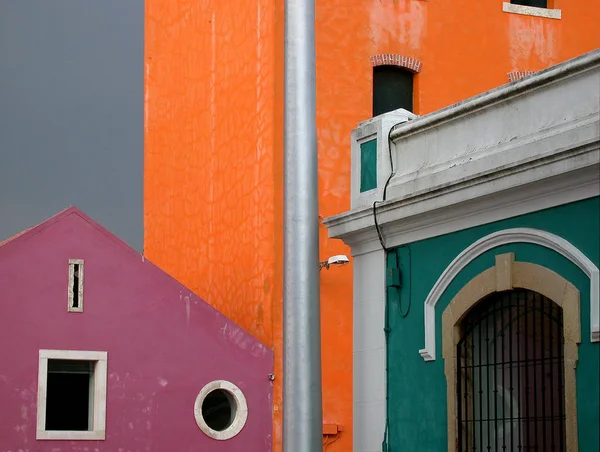 Fachada Edifícios Coloridos — Fotografia de Stock