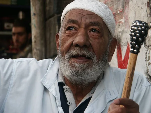 Hombre Mayor Con Barba Bigote — Foto de Stock