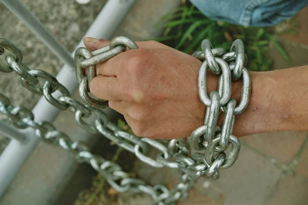 Chain Chains Handcuffs — Stock Photo, Image