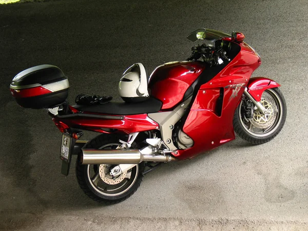 Motocykl Zaparkovaný Silnici — Stock fotografie