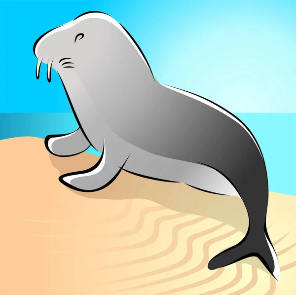 Векторная Иллюстрация Симпатичного Дельфина — стоковое фото