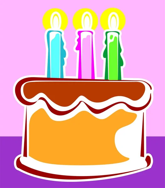 Смачні Скибочки Торта Ілюстрація — стокове фото