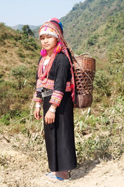 Mulher Akha Laos — Fotografia de Stock