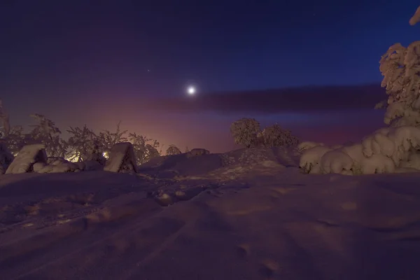 Diepe Winter Aan Grensovergang — Stockfoto