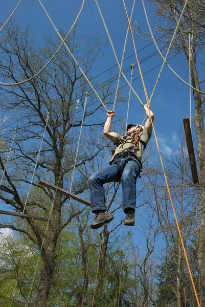 Hanging Rope Bridge — Stock Photo, Image