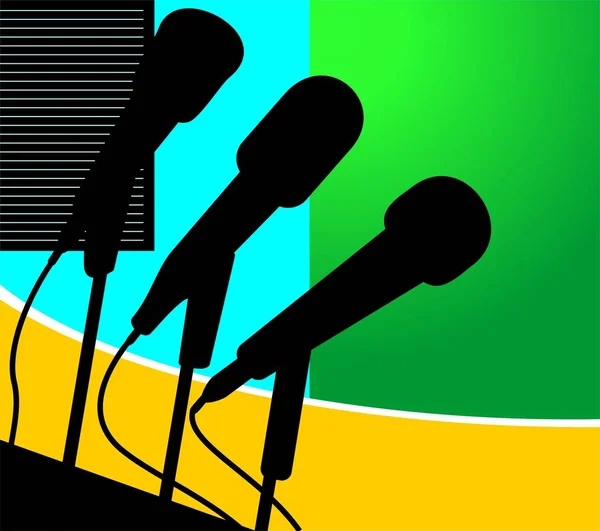 Microfone Microfone Equipamento Áudio — Fotografia de Stock