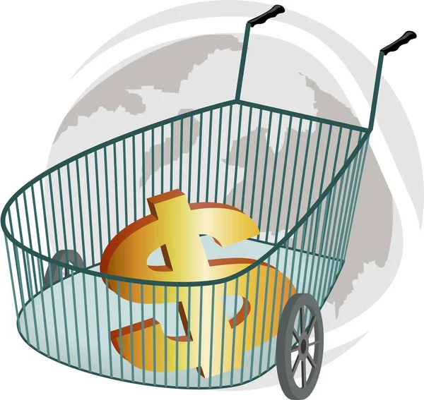 Shopping Trolley Wheel Cart — Stock Photo, Image