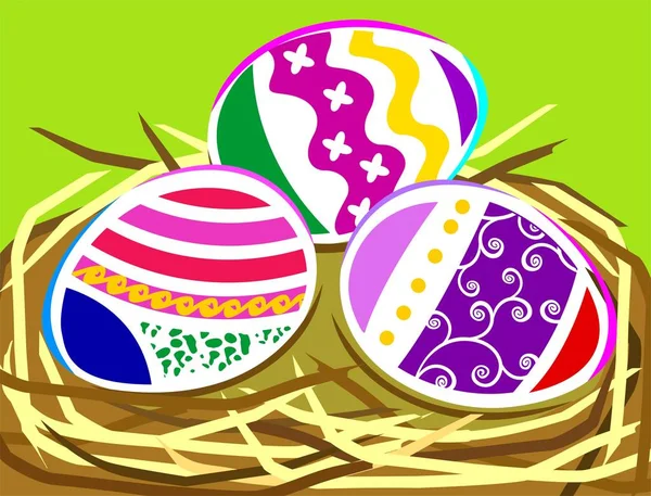 Fondo Colorido Para Tarjeta Vacaciones Pascua — Foto de Stock
