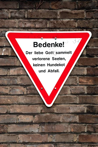 Warnschild Hundekot — Stockfoto