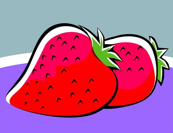 Vector Illustration Strawberry — Stock Photo, Image