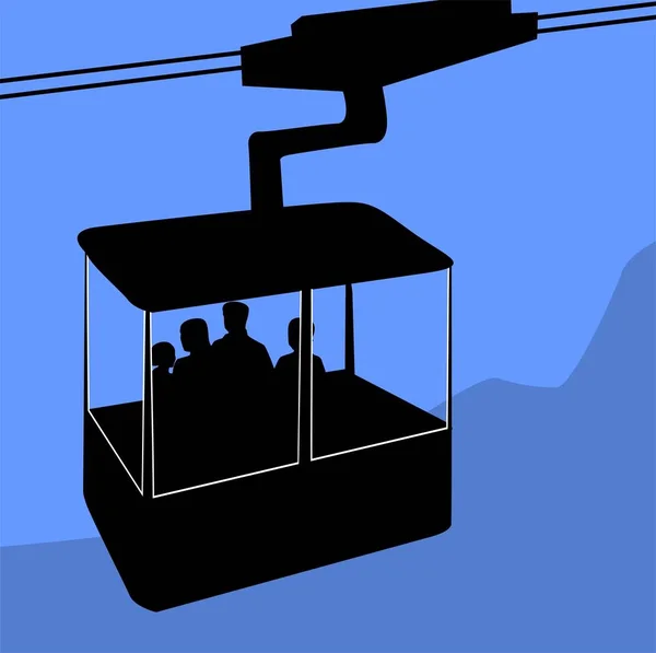 Illustration Einer Seilbahn — Stockfoto