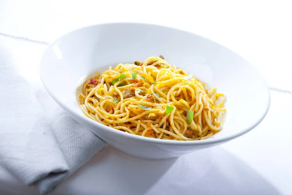 Spaghete Bucatarie Traditionala Italiana — Fotografie, imagine de stoc