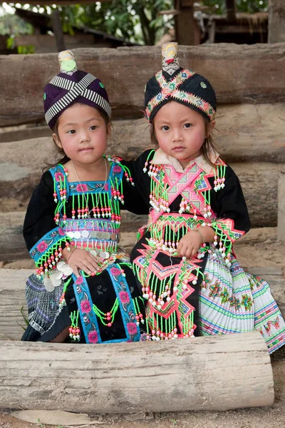 Ázsiai Lányok Hmong — Stock Fotó