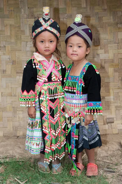 Κορίτσια Από Την Ασία Hmong — Φωτογραφία Αρχείου