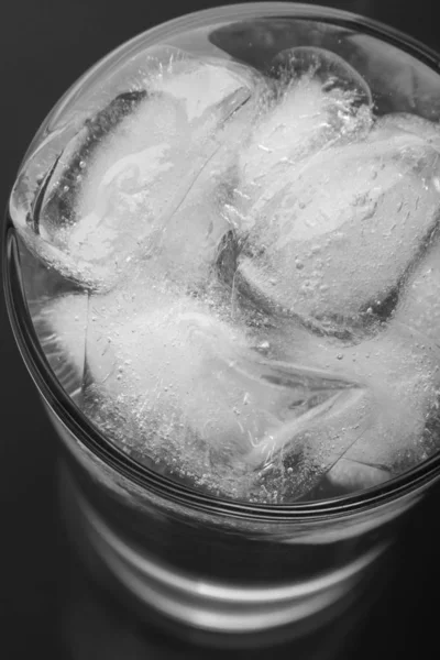 Water Glass Ice Cubes — Stock Photo, Image