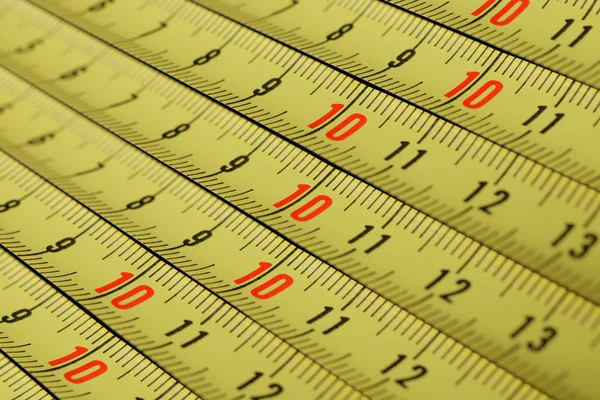Set Yellow Green Color Measuring Tape — Stock Photo, Image