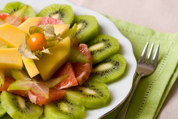 Closeup View Tasty Fresh Salad — Stock Photo, Image