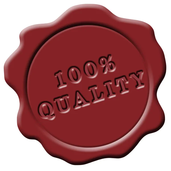 Wachssiegel Rot 100 Prozent Qualität — Stockfoto