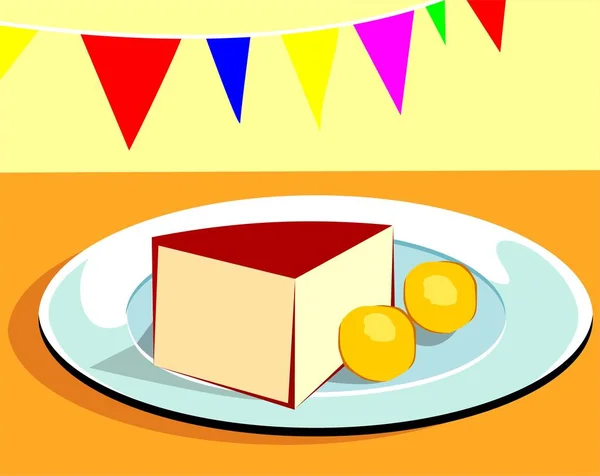 Delicious Cake Slices Illustration — Stock Photo, Image