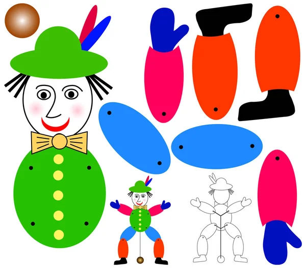 Cartoon Snowman Vegetables — Stock Photo, Image