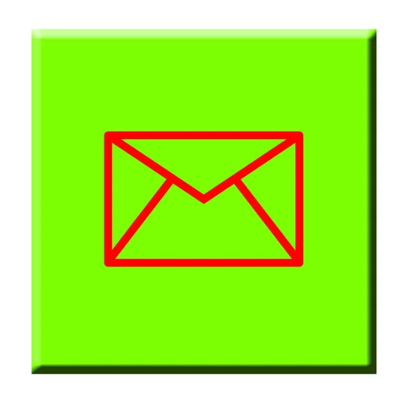 Mail Simples Ícone Web — Fotografia de Stock