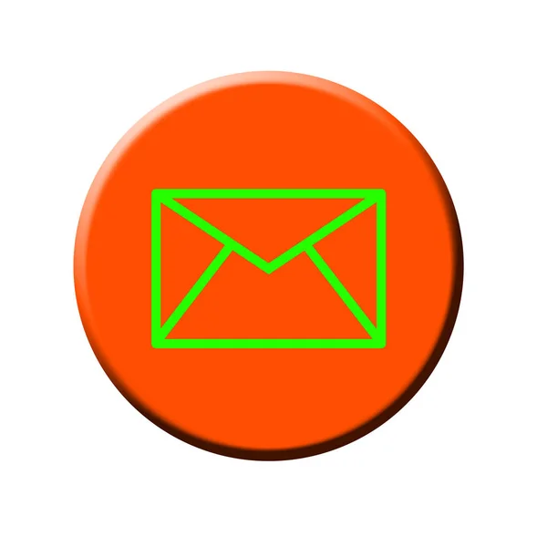 Mail Prosty Ikona Internetowa — Zdjęcie stockowe