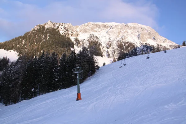 Bela Cena Neve Nos Alpes — Fotografia de Stock