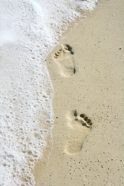 Traces Dans Sable — Photo