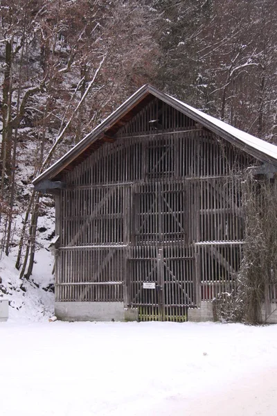 Piękna Drewniana Chata Koenigssee — Zdjęcie stockowe