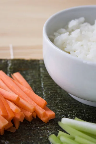 Sushi Asijské Jídlo Rybami — Stock fotografie