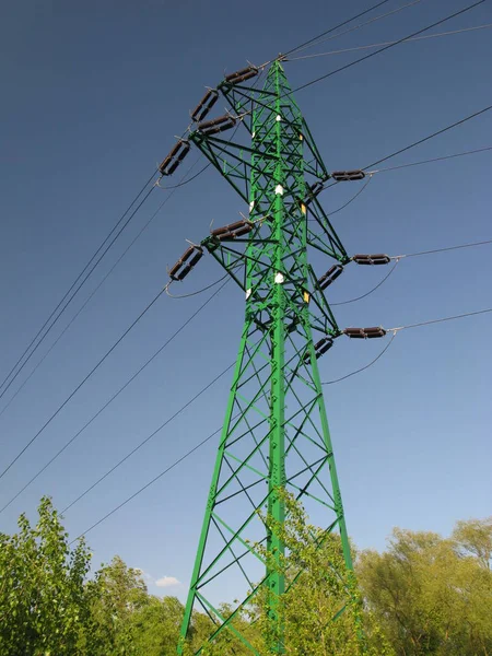 Electric Pole Voltage Energy — Stock Photo, Image