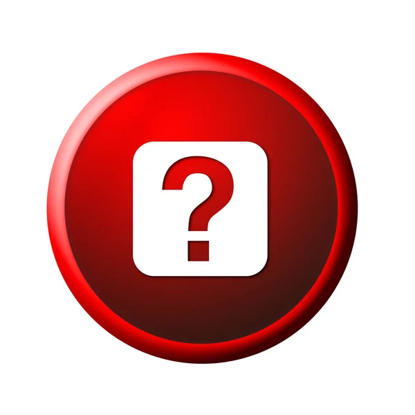 Question Mark Button Graphic Illustration — Stock Photo, Image