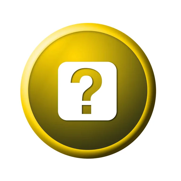 Question Mark Button Graphic Illustration — Stock Photo, Image