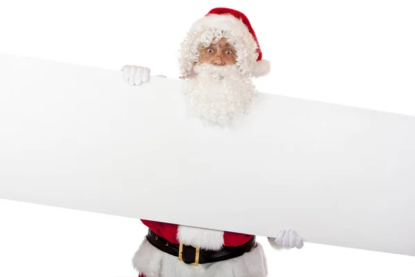 Jultomten Presenterar Julen Annons Display — Stockfoto