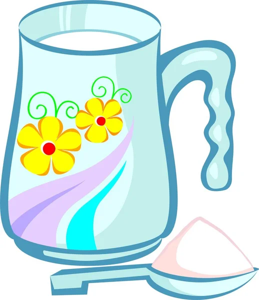 Ein Glas Wasser Mit Einer Blume — Stockfoto