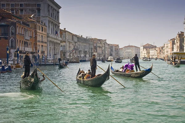 Góndolas Ciudad Venecia Italia Viajes —  Fotos de Stock