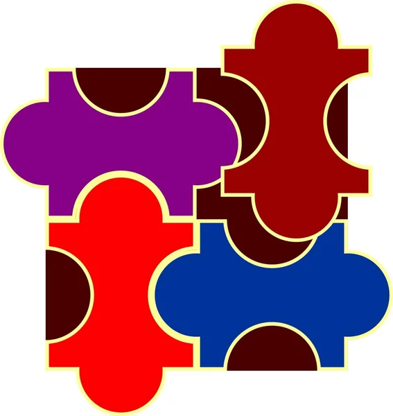 Jigsaw Puzzel Spel Stukken — Stockfoto