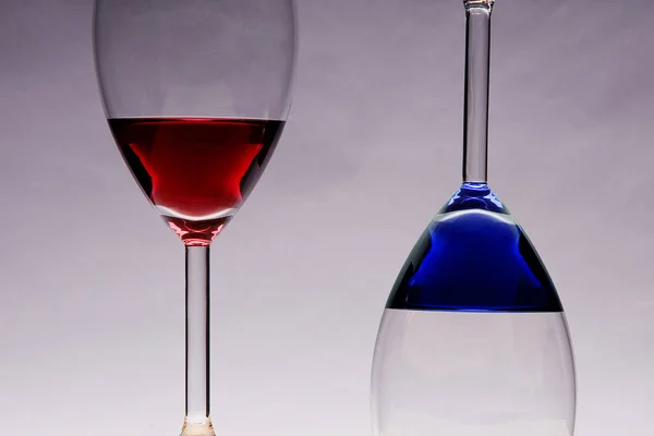 Grandi Bicchieri Vino Decanter — Foto Stock