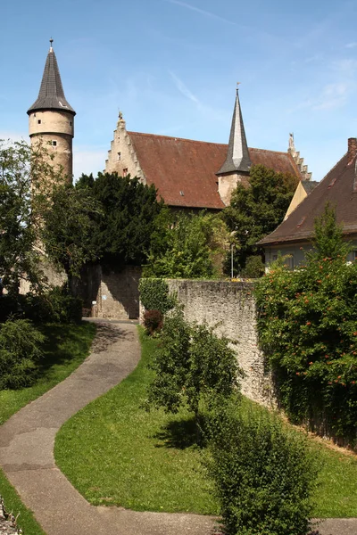 Malebný Pohled Krásnou Středověkou Architekturu — Stock fotografie