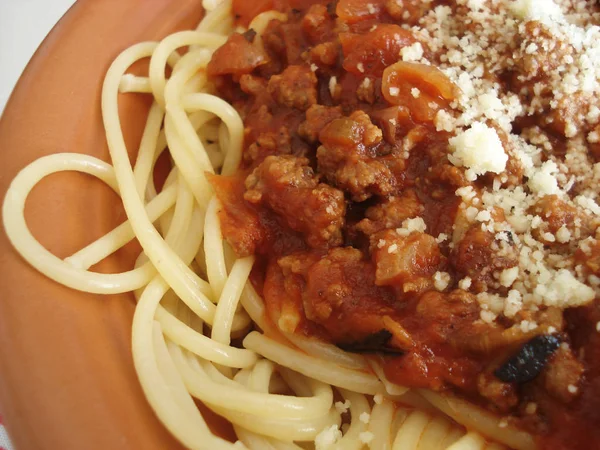 Espaguetis Cocina Tradicional Italiana —  Fotos de Stock