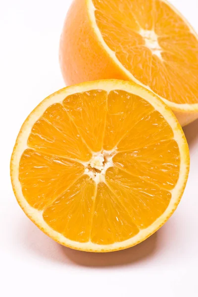 Frutto Arancio Isolato Sfondo Bianco — Foto Stock