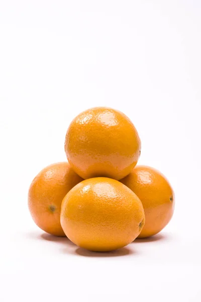 Orange Frukt Vit Bakgrund — Stockfoto