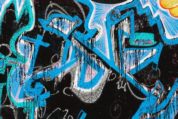 Graffiti Está Escrevendo Desenhos Feitos Uma Parede Outra Superfície — Fotografia de Stock
