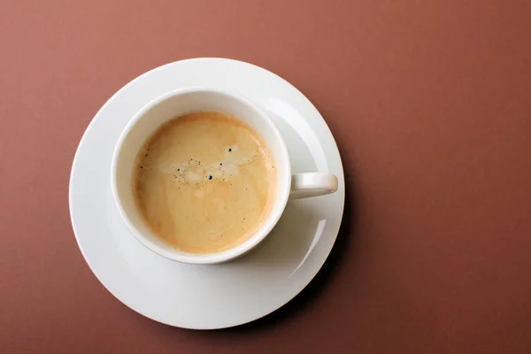 Kopp Kaffe Svart Bakgrund — Stockfoto