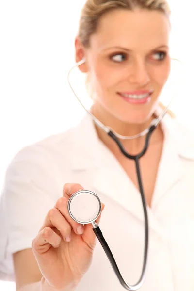 Arzt Mit Stethoskop Medizinische Versorgung — Stockfoto