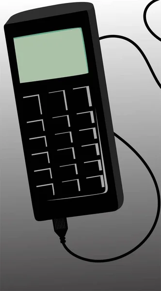 Vektor Illustration Telefon Med Miniräknare — Stockfoto