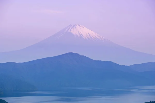 Mont Fuji Reflète Dans Mer — Photo